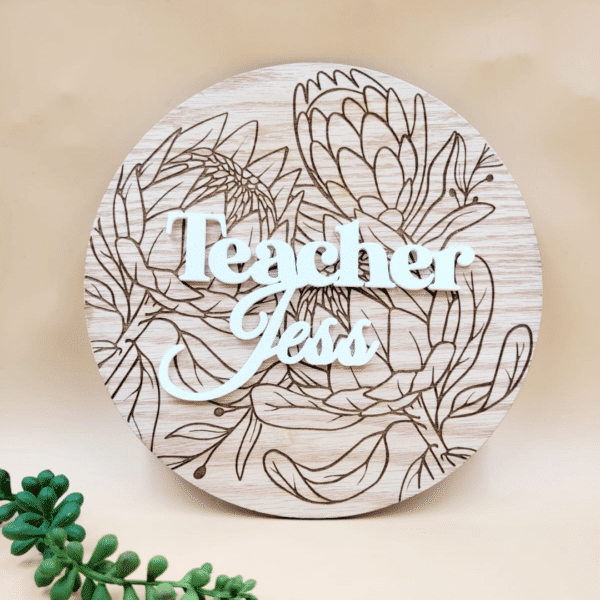 Floral Wooden Sign - Image 5