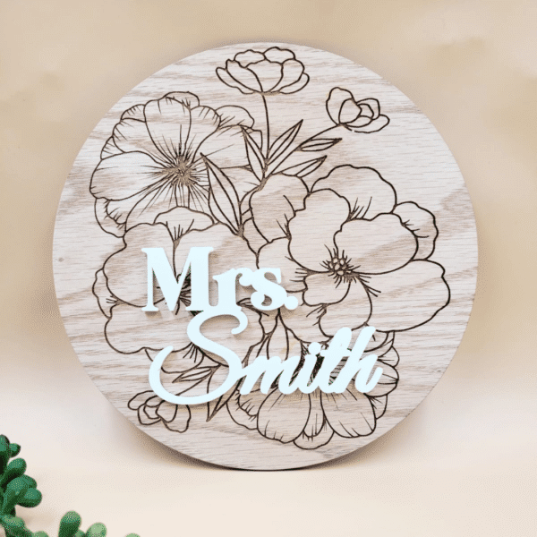 Floral Wooden Sign