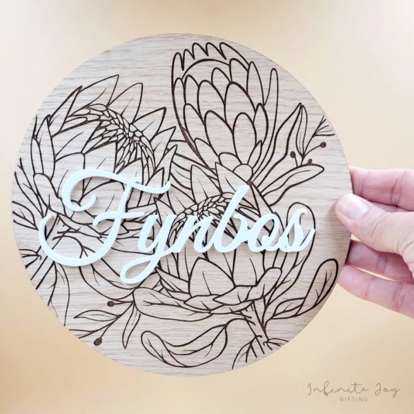 Floral Wooden Sign - Image 2