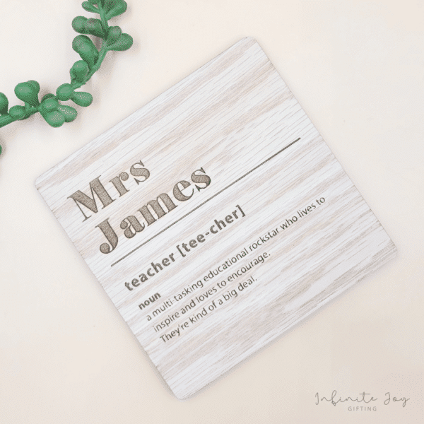 Wooden Coaster (Teacher) - Image 3