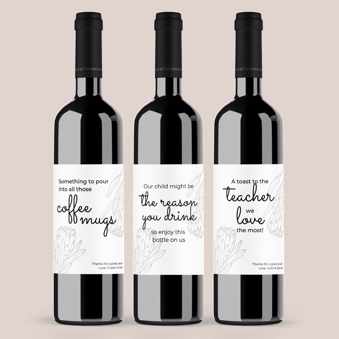 Teacher Wine Labels