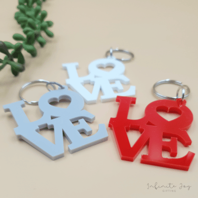 Acrylic Love Keyring