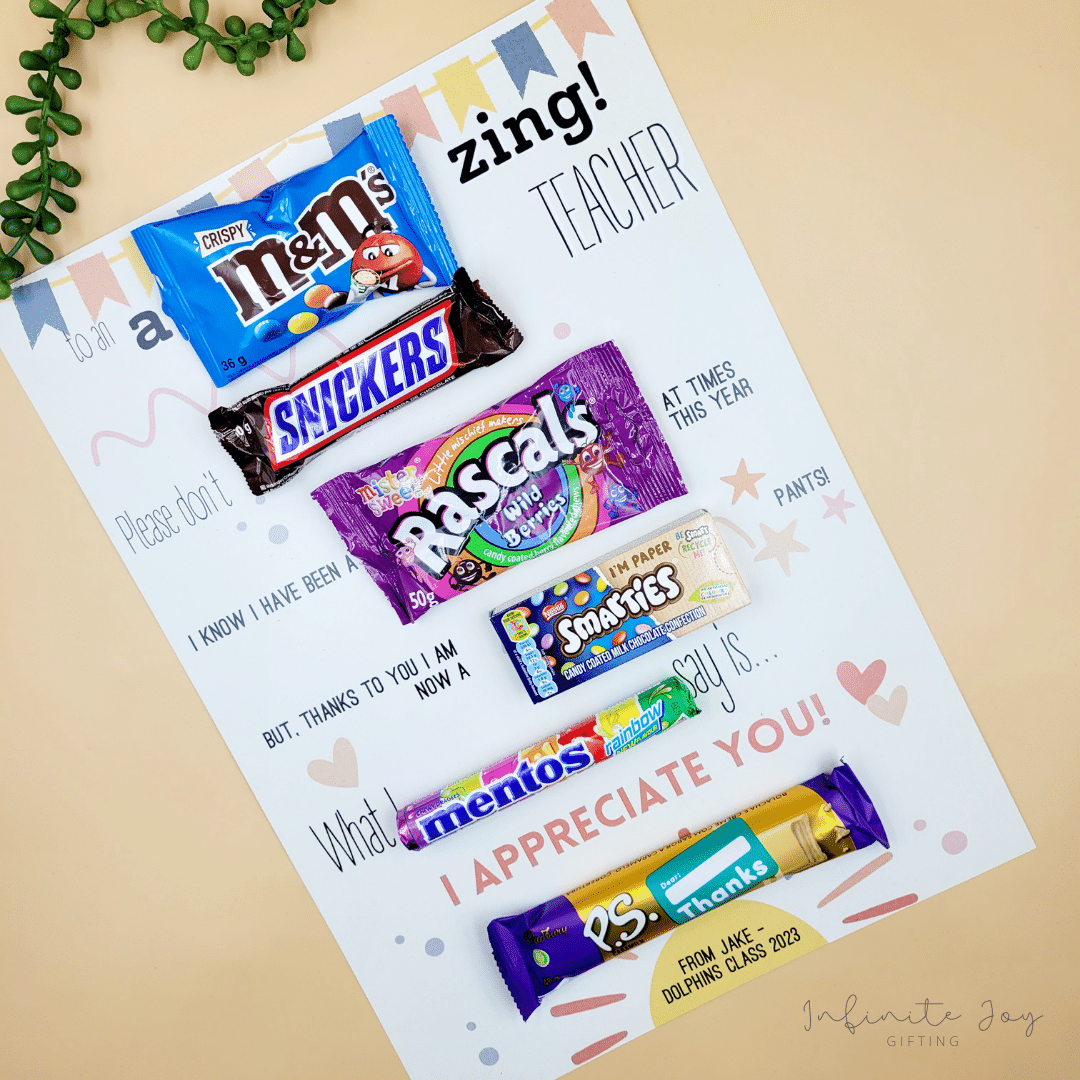 Chocolate & Candy Card Teacher