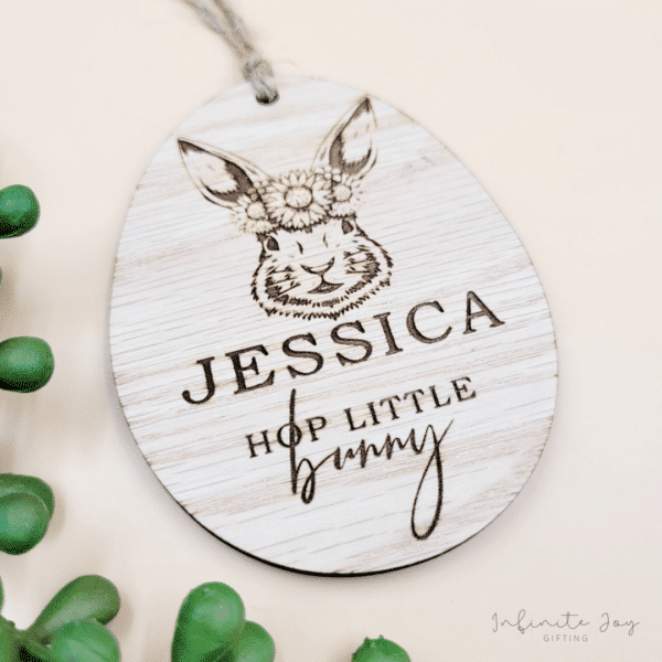 Easter Basket Tag (Hop Little Bunny) - Image 2