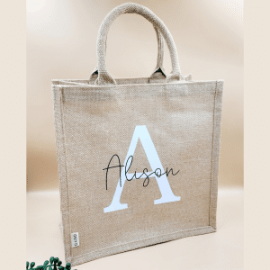 Personalised Monogram Jute Bag