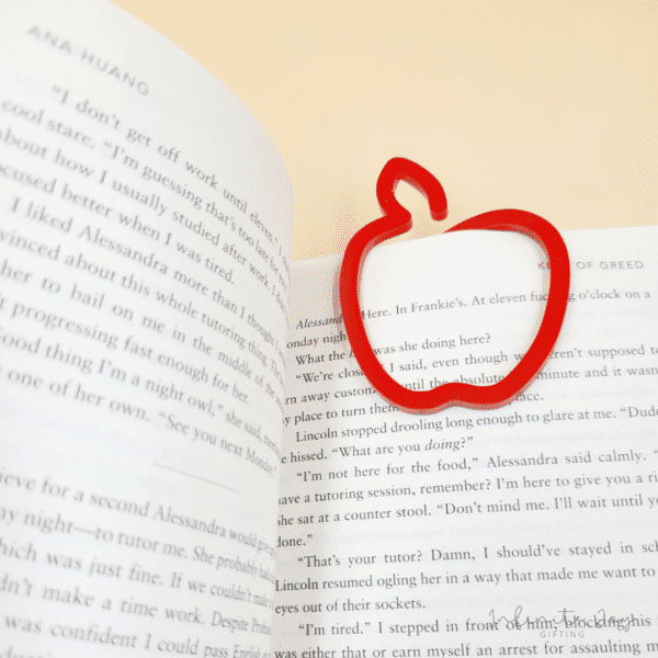 Acrylic Apple Bookmark - Image 3