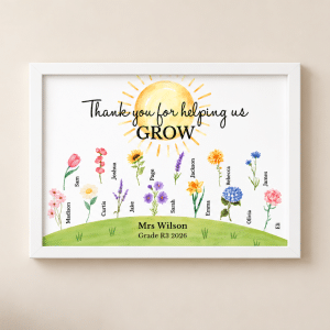 Teacher Flower Framed Art
