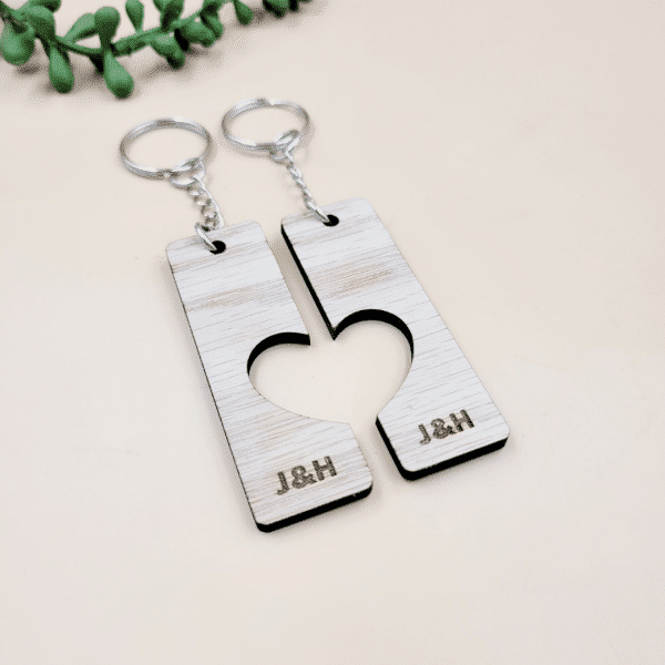Couple Keyring Set (wood)