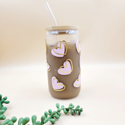 Glass Tumbler (Hearts)