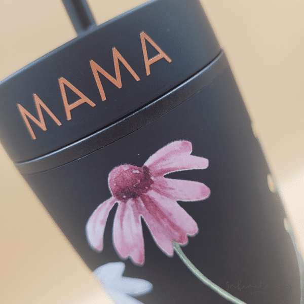 Personalised Skinny Acrylic Tumbler (Floral) - Image 5