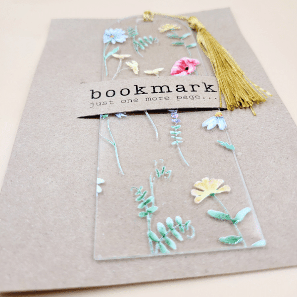 Acrylic Floral Bookmark - Image 3