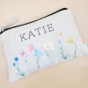 Personalised Floral Cosmetic Bag