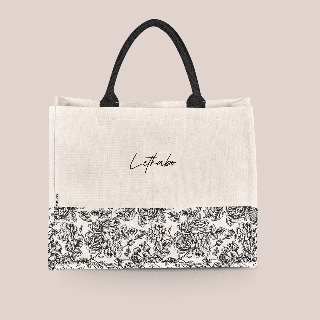Personalised Floral Cotton Tote - Image 2