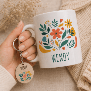 Personalised Mug Keyring Combo