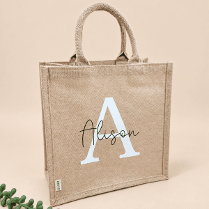 Personalised Monogram Jute Bag