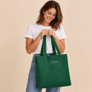 Personalised Recycled Felt Shopper